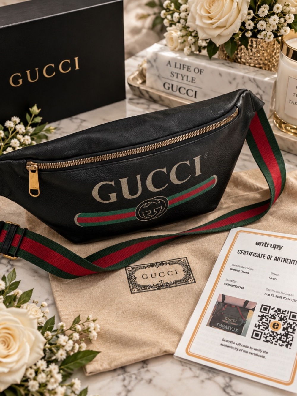 GUCCI CHERRY LIME BUMBAG MM SIZE